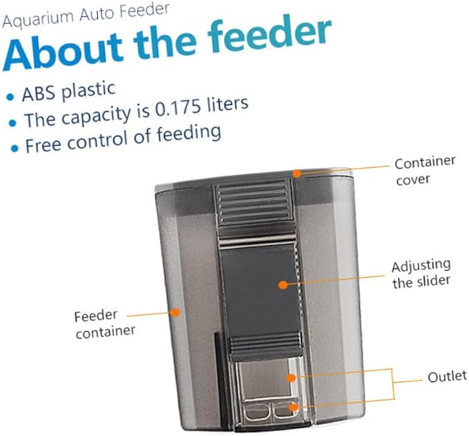 TOYANDONA Automatic Fish Feeder Aquarium Timing Feeder Abs Material for Fish Tanks and Outdoor Aquatic Pets