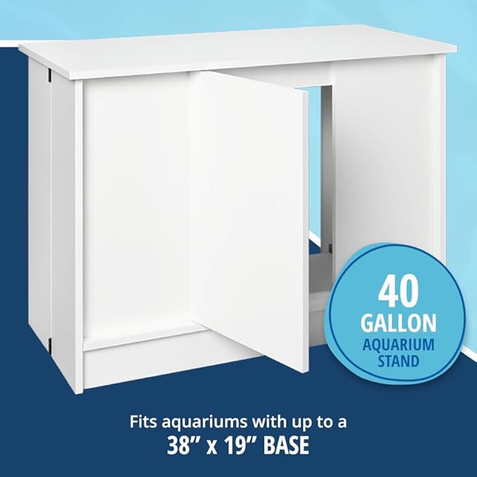 Tetra 40 Gallon Fish Tank Stand, Easy to Assemble in Less Than 1 Minute, No Tools Required, Water-Resistant Wood Stand for Freshwater and Saltwater Aquariums, Sturdy Stand Designed for Durability