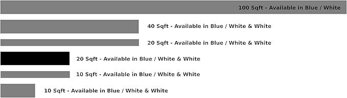 Filter Floss, Polishing Filter Pad for Fish Tank & Aquarium Filters - White/Blue - 2'x10' (20 sq. ft.)