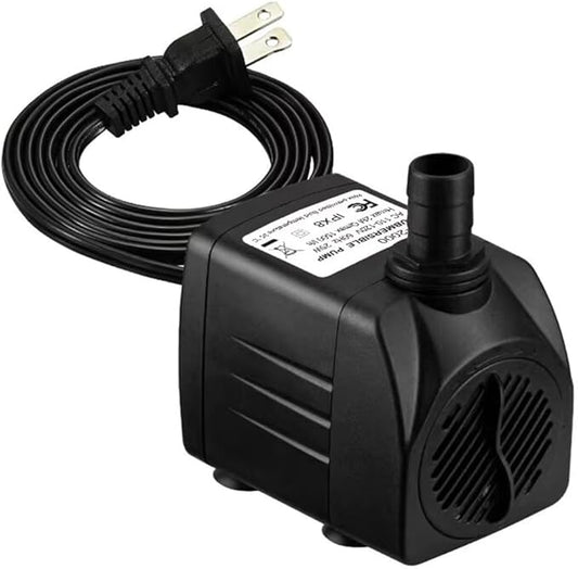 500GPH 25W Submersible Water Pump Fountain Pump Ultra Quiet For Aquariums Fish Tank Pond Fountain Statuary Water Feature Hydroponics