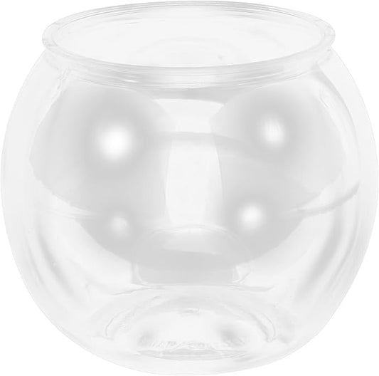 Ipetboom 1pc Plastic Fish Bowl Mini Betta Fish Tank Goldfish Aquarium Clear Bubble Planter Terrarium Terrarium Plant Pot Goldfish Bowl for Tabletop Carnival