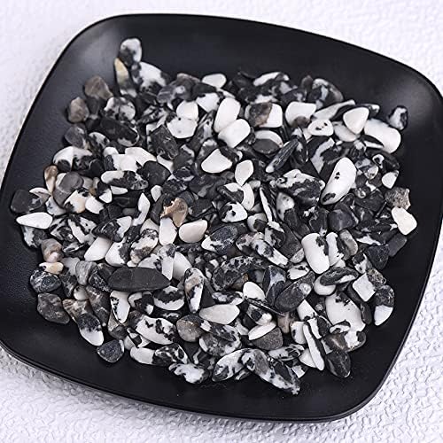50/100g Natural Stones Gravel Crystals Chip Quartz Minerals Reiki Healing Tumbled Agates Specimen Gemstones Home Aquarium Decor (Color : Zebra Stone, Size : 100g)