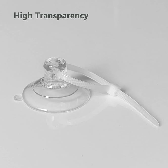 Aquarium Suction Cups, Heavy Duty Aquarium Suction Cups with Adjustable Cable Ties, Dia.1.2"/1.8" Optional (1.8")