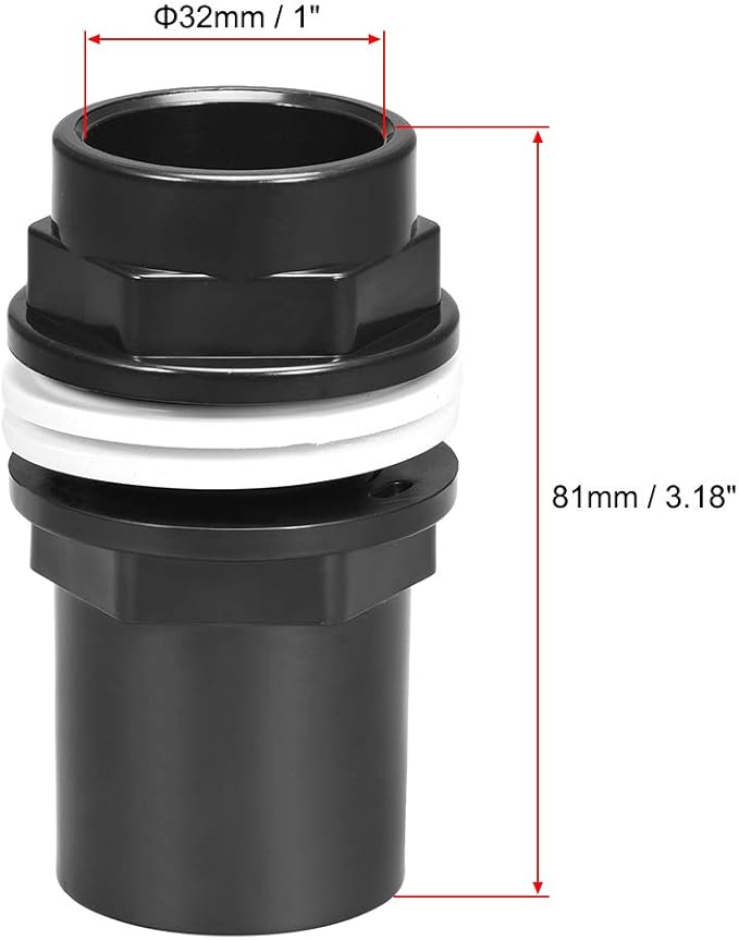 uxcell 1 ID PVC Aquarium Water Pipe Connector Joint Straight Tubes Hose Connector Fish Tanks Accessories 3pcs