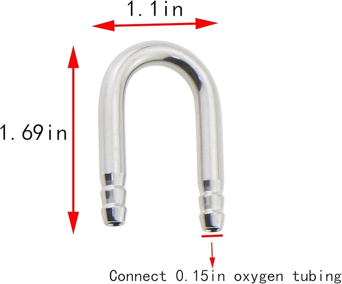 2PCS Stainless Steel U-Tube Connection for Aquarium Use Oxygen Enhancement Tube Oxygen System U-Tube Connector Aquarium Fitting Hose Connector for Aquarium Use Air Hose Oxygen Pump Air Hose