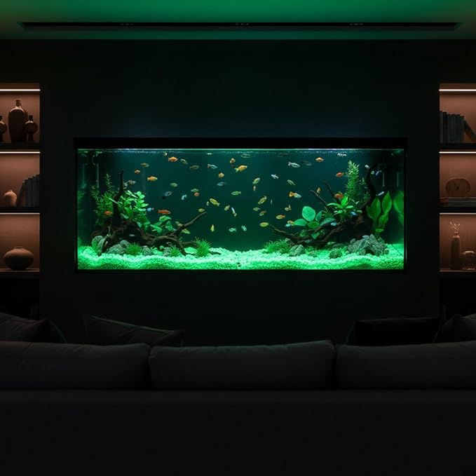 Shiny Stone Glow in The Dark Aquarium Neon Gravel Sand, Decorative Rocks for Fish Tank and Fairy Garden, Home Dec,305g/0.67lbs (5-8mm, Yellow Green)
