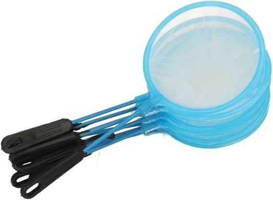 10 Pcs Small Size Fine Sieve Nylon Net Set Plastic Handle High Flexibility Fine Mesh Mini Fish Brine Shrimp Net for Fish Tank