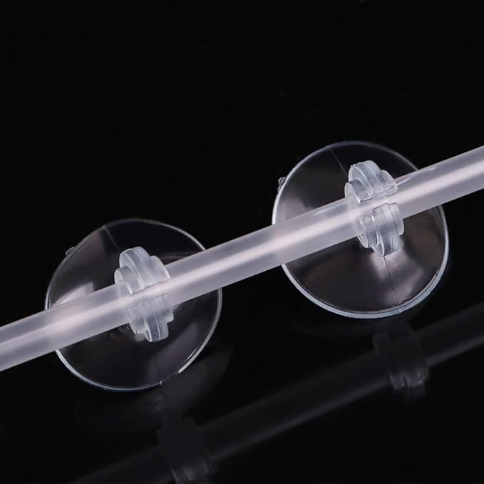 20Pcs Black Aquarium Suction Cup, Cup Holder Sucker Tube Sucker Clear Airline Tube Clips Holders Clamps for Fish Tank Tubing Aquarium Air Pump Accessories, Aquarium Pumps and Filters