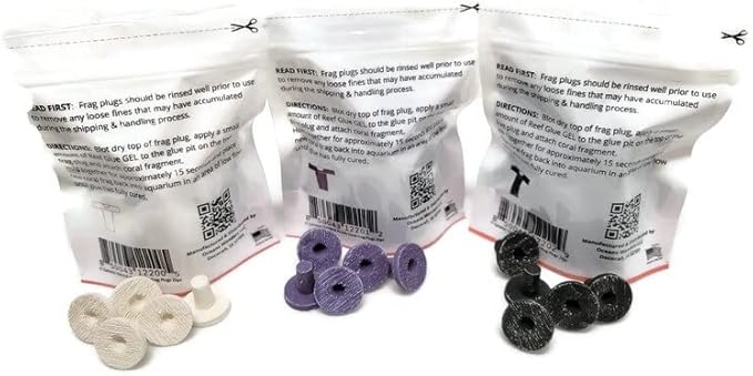 NextGen Reefs® 1" Ceramic Coralline Purple Coral Frag Plugs 25pc
