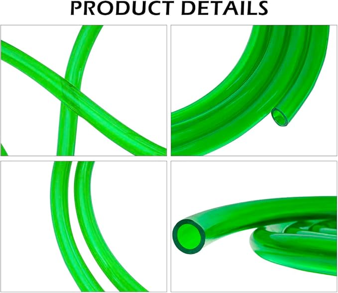 Feelers Green PVC Tubing 3/4"ID x 1"OD Vinyl Flexible Hose Water Fish Tank Aquarium Tubing Low Pressure Tube BPA Free, 3.28FT