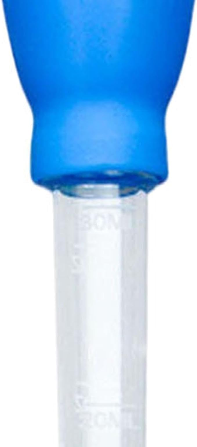 Aquarium Vacuum Cleaner Manual Water Changer Fish Tank Siphon Cleaning Tool Gravel Sand Sludge Extractor Transparent PP Material Easy to Use Suitable, Blue