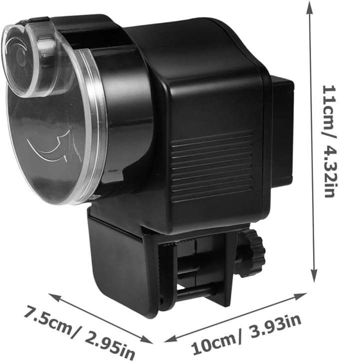 GLEAVI Automatic Aquarium Fish Feeder for Fish Tank with Timer Function, Battery-Free Auto Feeder Compatible with Flakes and Pellets, Suitable for Turtle Feeding Tank and Goldfish
