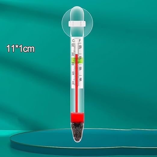 Minhe Aquarium Thermometer Set of 10 with Clear Temperature Display, Secure Suction Cup, and Double Layer Glass, Suitable for Fish Tanks and Turtle Habitats