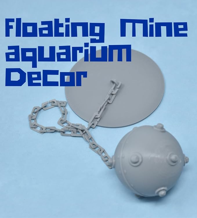 Chatelet REEFSHAPE - Aquarium Underwater Mine Decoration | Floating Mine Decor for Aquariums | WWII Style Aquatic Ornament | Made in USA (1-Pack)
