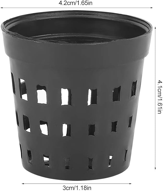 EFFACER Black Basket Fish Tank Planting Basket, Aquarium Water Planting Basket, Planting 30PCS Plastic for Aquarium Fish Fish Tank Tank
