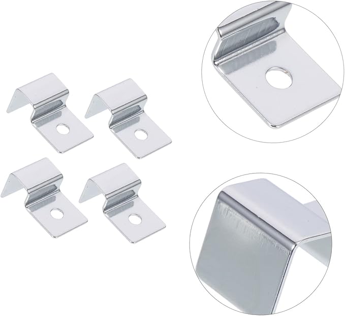 Kisangel 20pcs Stainless Steel Fish Tank Lid Support Racks Aquarium Cover Clips Secure Glass Lid Holders for Aquariums and Fish Mouth Clamps for Thick Glass