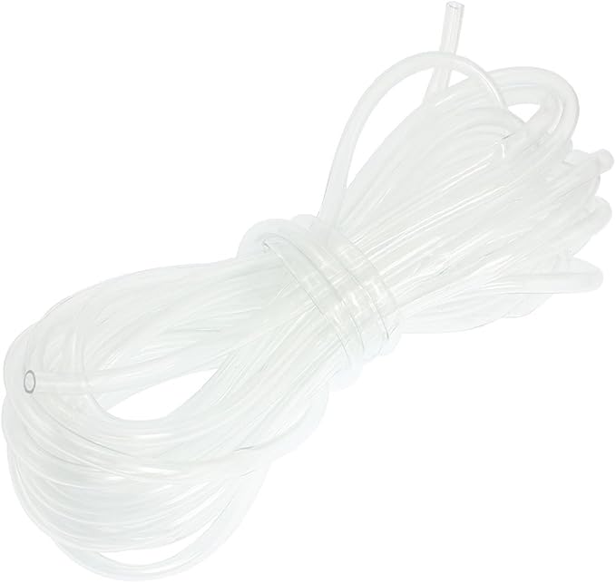 Ruilogod Silicon Pond Pump Fish Tube Aquarium Air Line Pipe 8M x 5mm Clear White