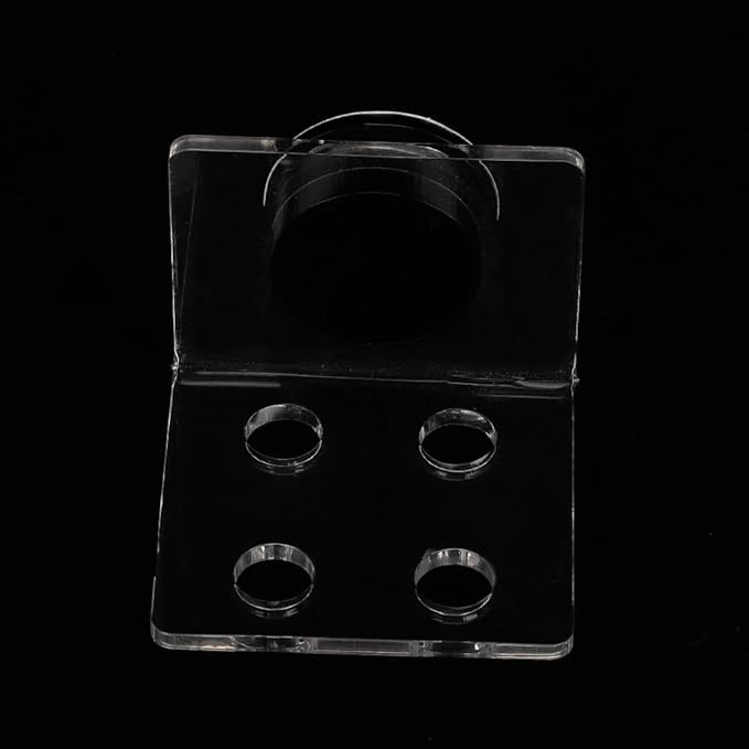 Fish Acrylic Bracket Base, Aquarium Rack Bracket Transparent Bracket Holder Frag Plugs Rack Suction Cup(4Holes)