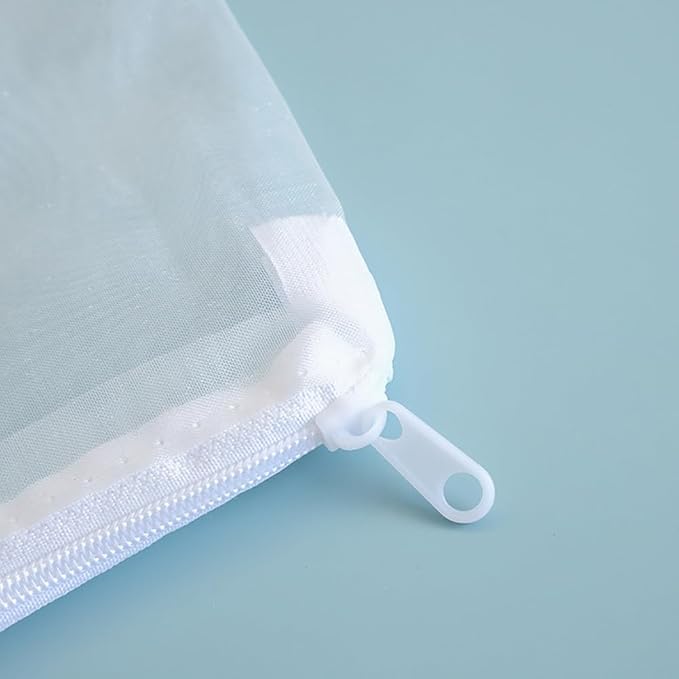 GSHLLO 6 Pcs 100 Micron Aquarium Nylon Filter Media Bags Fish Tank Fine Mesh Bags Pond Filtration Bag Activated Carbon Filter Pouch Water Pump Cover Accessories with Plastic Zipper 8 x 20 cm