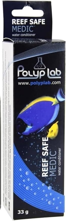 Polyp Lab Medic Reef Safe PARASlTE EIiminator Marine Ich Freshwater Ich Marine Velvet De-poIIute Water Marine and Freshwater Reefroids Coral Aquarium Fish Food (1 Medic + Food)
