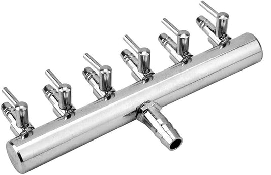 Aquarium one-Way air Flow Valve, Control Valve, for Aquarium Applications(8 to 4mm 6-Hole Diverter Head)