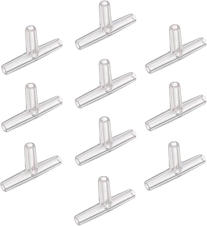 uxcell Aquarium Air Valve Connector Plastic Inline Tubing Tee Valves for 4mm Fish Tank Pond Air Line 10pcs