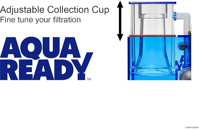 AquaReady Hang On Back Protein Skimmer for Saltwater Aquariums HOB-1.5, Up to 75 Gallon Fish Tank Filtration, Hang On External, Adjustable, Ultra Quiet Pinwheel Pump