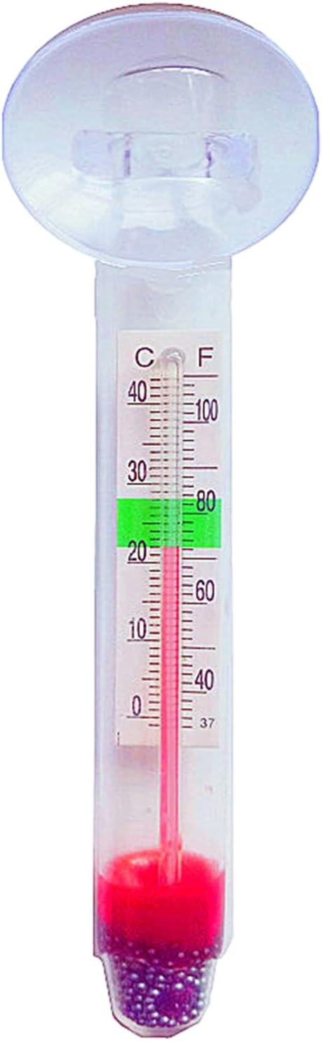 Fish Aquarium Liquid-in-Glass Thermometer Type Cane-shape Thermometer Temperature Meter, Little fat waterproo