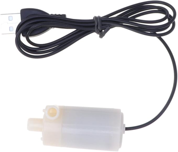 Balacoo Battery Operated Water Pump Mini Submersible Pump Dc Motor White Safe for Fish