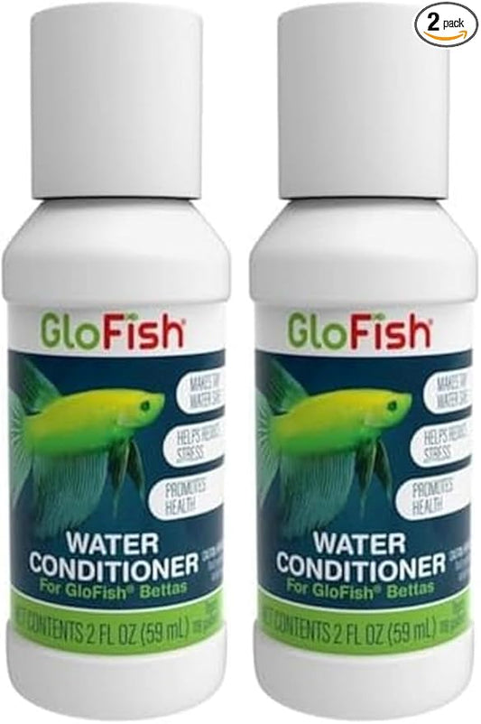 GloFish Water Conditioner Makes Tap Water Safe for Aquariums Betta Fish, 2 fl. oz, 2 FZ, Model Number: AQ-78302 (Pack of 2)