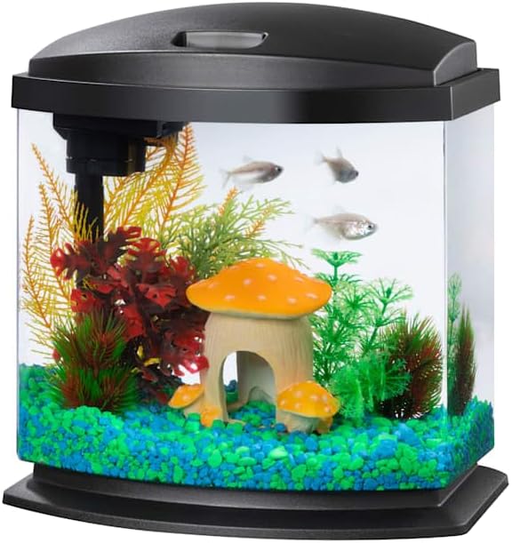 Aqueon 00800199: Aquarium Kit Mini Bow Led Blk 2.5G