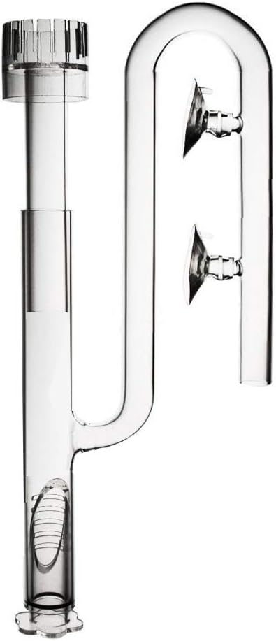 FZONE Aquatic Glass Lily Pipe Inflow with Surface Skimmer for Aquarium Filter 5/8''(16/22mm) Tubing