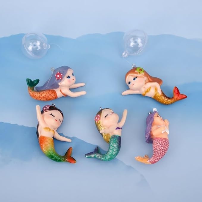 Floating Mermaid Aquarium Decoration, Fish Tank Ornament, Miniature Cartoon Figure, Aquarium Décor Thematic Ornaments