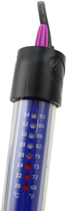 CNZ Aquarium Quartz Glass Submersible Heaters (50-watt),Clear,1 Count (Pack of 1),CH-50W