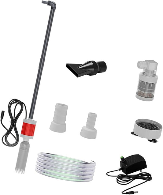 Water Change Aquarium Gravels Systems for Sand Maintenance and Water Circulations Control Multifunctional Aquarium Press Type Waste Suction