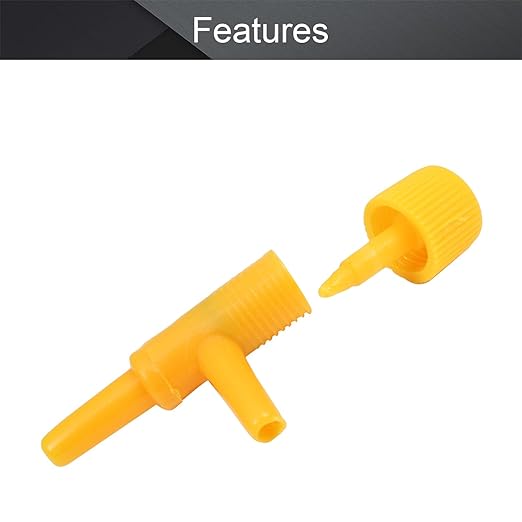 MroMax Aquarium 2 Way Air Line Plastic Regulator Connector for Fish Tank Pump 4mm/0.16", Yellow 30 Pcs