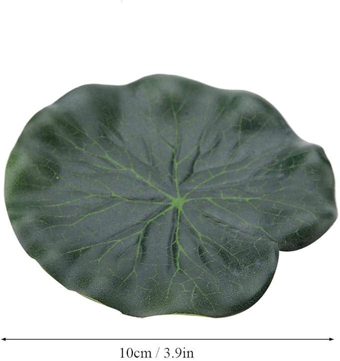 Sheens 10Pcs Aquarium Artificial Lotus Leaf, Fish Tank Water Landscape Decoration Simulation Plastic Floating Lotus Leaves for Freshwater Saltwater Aquarium