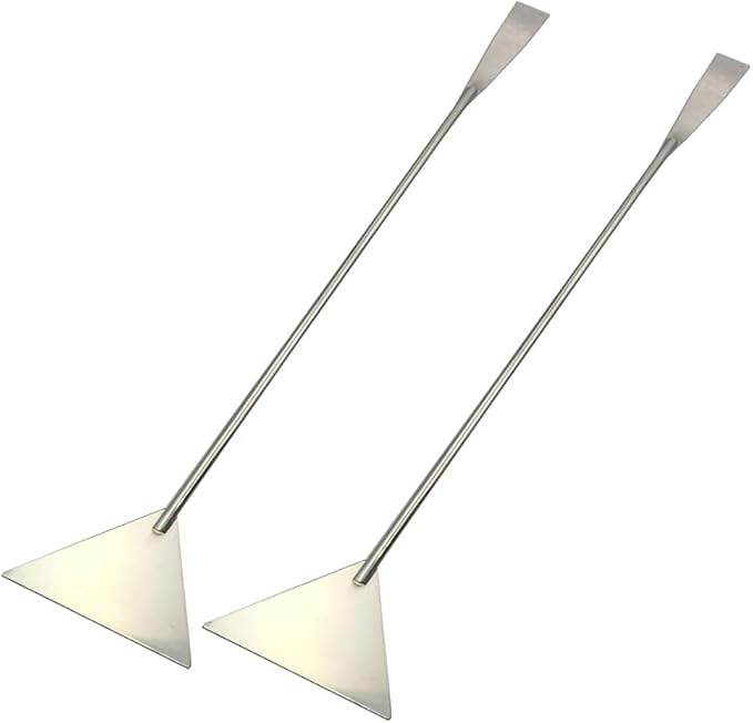 2 Pcs Stainless Steel Aquarium Spatula Long Sand Scrapers Fish Tank Aquatic Plant Tools