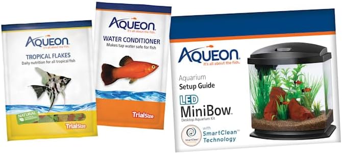 Aqueon 00800199: Aquarium Kit Mini Bow Led Blk 2.5G