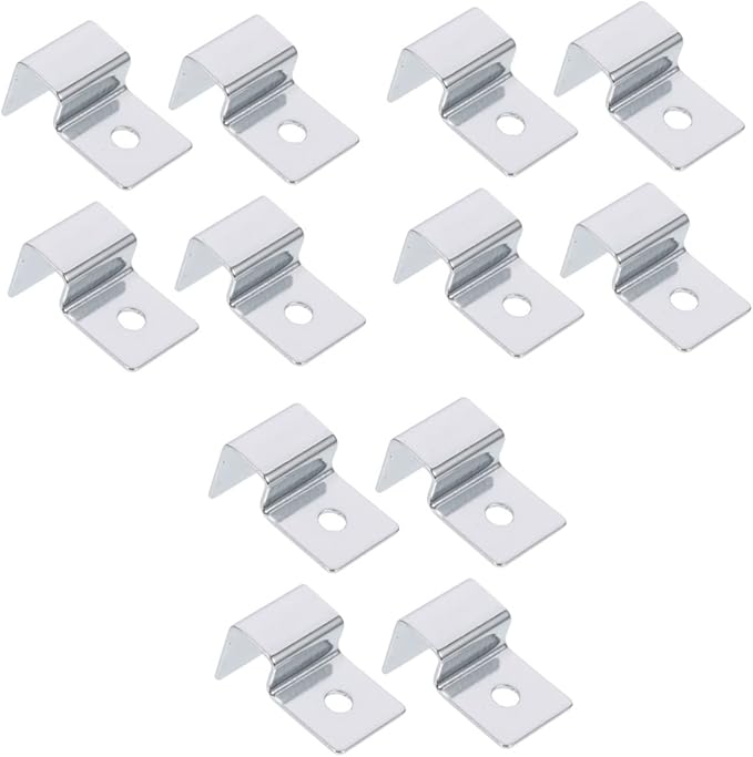 BESPORTBLE 12pcs Stainless Steel Fish Tank Lid Support Clips Aquarium Glass Cover Holders for Easy Installation and Secure Support of Fish Tank Lids