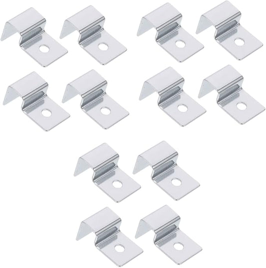 BESPORTBLE 12pcs Stainless Steel Fish Tank Lid Support Clips Aquarium Glass Cover Holders for Easy Installation and Secure Support of Fish Tank Lids