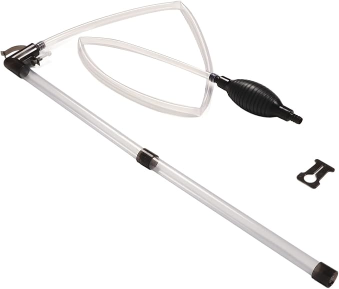 Aquarium Water Changer Manual Mini Fish Tank Siphon Gravel Vacuum Cleaner, PVC Material for Water Changing and Filter Sand Cleaning - Easy Use, Energy Saving, Quiet Operation for