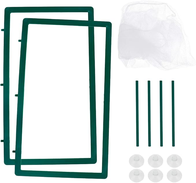 Xiaoyztan Breeder Box for Fish Tank,Aquarium Breeder Box Plastic Frame Baby Fish Tank Separation Breeding Aquarium Spawn Hatchery Isolation with Suction Cups,Pack of 1
