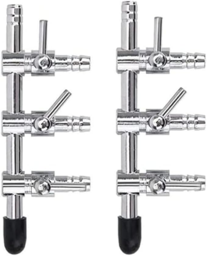 3-Way Aquarium Air Flow Control Lever Valve Distributor Splitter Pump Accessories 2Pcs