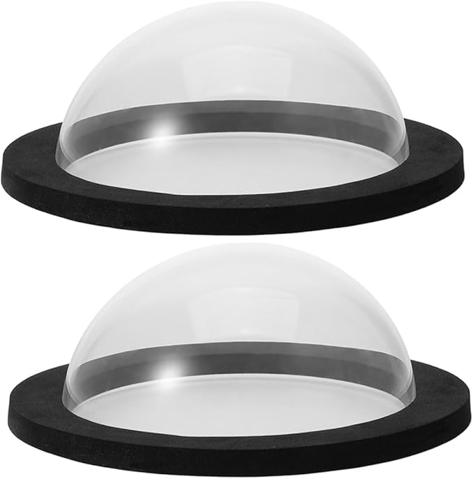 LIOOBO 2Pcs Clear Acrylic Floating Fish Dome for Garden Outdoor Fish Sanctuary Cover Easy Installation for Observation and Relaxation