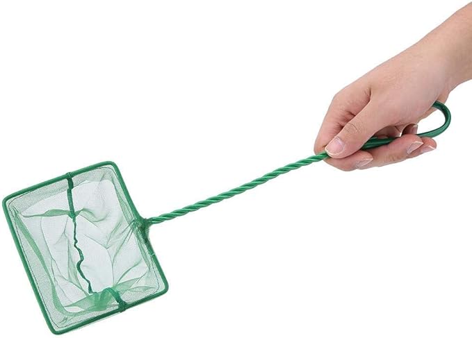 Yosoo Portable Green Nylon Fishing Dip Net Twisted Grip Fishing Landing Nets Floating Objects Clean Tools for Fishbowl Aquarium (6 inch)