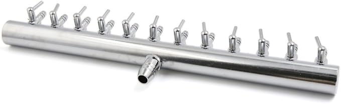 uxcell Stainless Steel 12 Ways Air Flow Splitter Lever Control Valve for Aquarium