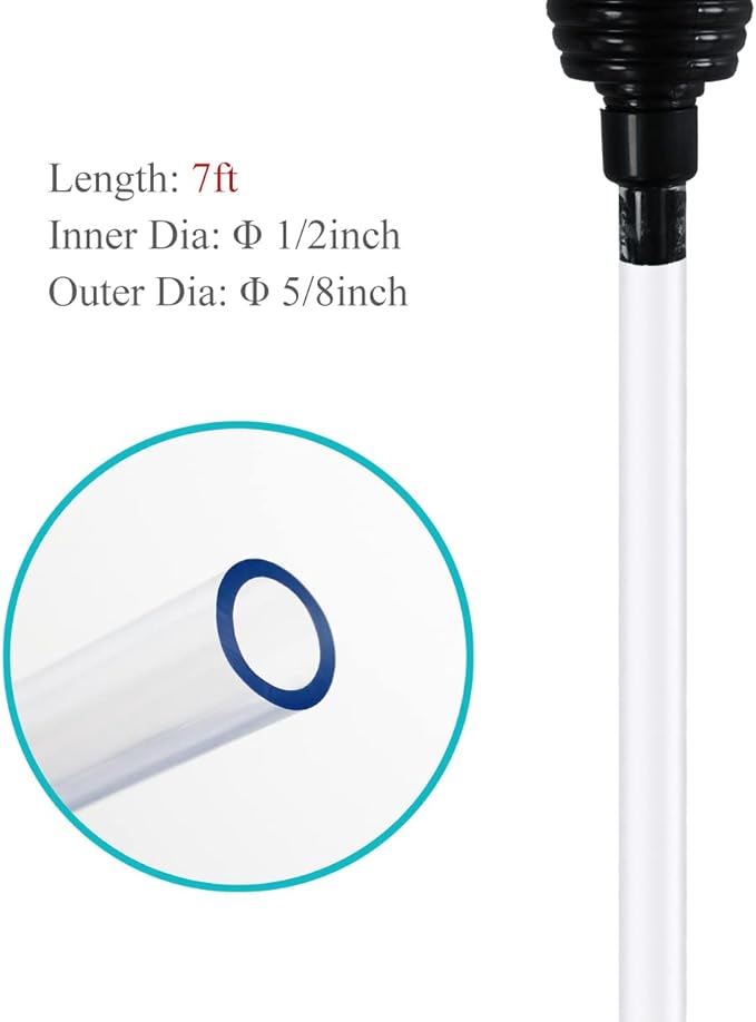 Laifoo 7ft Aquarium Siphon Vacuum Cleaner for Fish Tank Cleaning Gravel & Sand