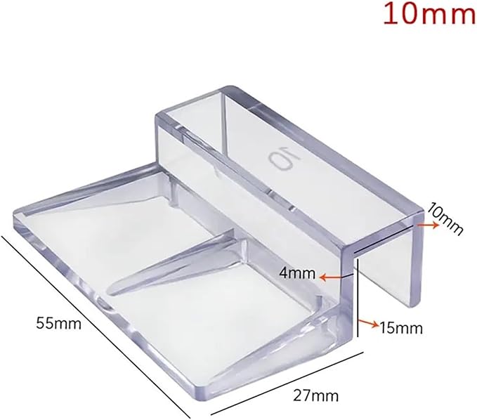 50 Pcs Acrylic Bracket for Rimless Aquarium – Secure Glass Cover Support for Fish Tank Lid(A3)