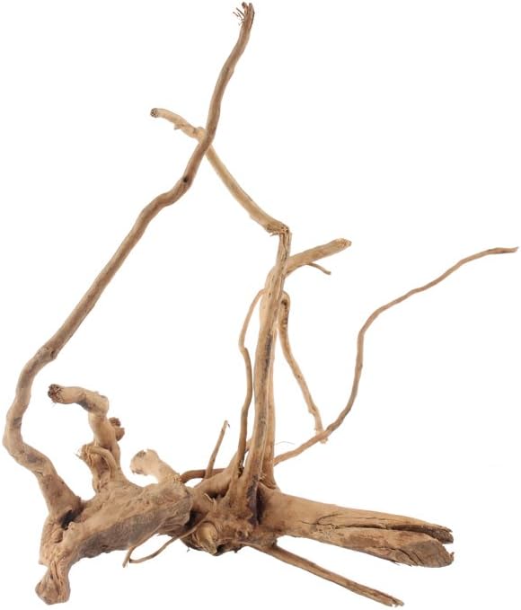 Emours Natural Aquarium Spider Wood Driftwood Tropical Fish Plant Habitat Decor Vary Sizes, 2 Pcs Set (Medium)